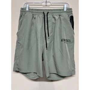 BKLYN Athletics Men's Athletic Shorts Green L 7" Inseam Drawstring